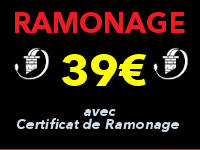 promotion ramaonage à 39€ avec certificat de ramonage